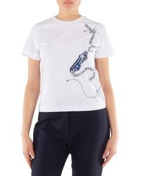 Burberry - Knight-Printed Crewneck Cotton T-Shirt - Lyst