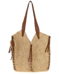 Isabel Marant - Rafia Tampa Shopping Bag Natural/Cognac Borse A Mano - Lyst