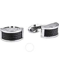 Charriol - Stainless Steel Cufflinks- Black Pvd/ Silver - Lyst