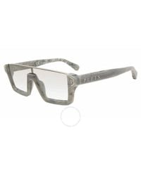 Philipp Plein - Silver Gradient Browline Sunglasses Spp006m 890x 98 - Lyst