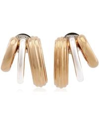 Tory Burch - Two-Tone Triple Hoop Earrings - Lyst