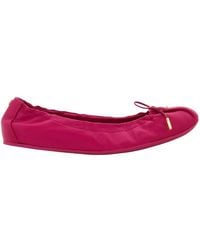 Ferragamo - Ferragamo Bow Detail Elasticated Ballet Flats - Lyst