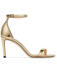 Jimmy Choo - Alva 85 Leather Sandals, Brand Size 34.5 Us - Lyst