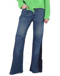 Chloé - Patchwork Flared High-waisted Jeans - Lyst