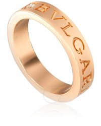 BVLGARI - 18K Rose Diamond Ring, Brand (Us Size 8.25) - Lyst