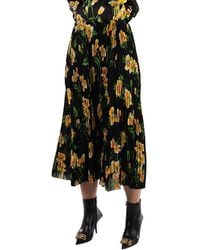 Balenciaga - Floral Pleated Midi Skirt, Brand Size 38 (Us - Lyst