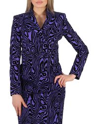 Moschino - Ladies Moire Effect Jacquard Blazer, Brand Size 38 (Us Size 4) - Lyst