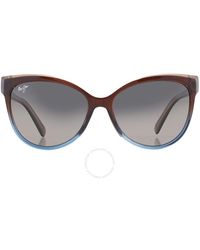 Maui Jim - Olu Olu Neutral Grey Cat Eye Sunglasses - Lyst