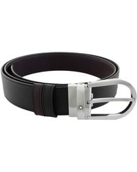 Montblanc - Sartorial Leather Horseshoe Buckle Reversible Belt - Lyst