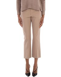 Max Mara - Stretch Cotton Fatina Trousers, Brand Size 40 Us Size 6 - Lyst