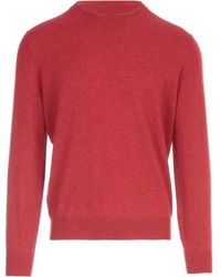 Brunello Cucinelli - Tomato Cashmere Crewneck Sweater, Brand Size 46 (Us - Lyst