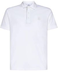 Burberry - Logo Embroidered Short Sleeve Cotton Polo Shirt - Lyst