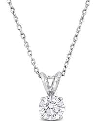 Created Forever - 1Ct Tw Lab-Grown Diamond Solitaire Pendant With Chain - Lyst