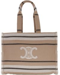 Celine - Large Cabas Striped Tote Bag - Lyst
