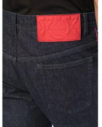 Ferragamo - Gancini-Patch Straight-Leg Jeans - Lyst