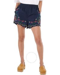 Chloé - Multicolor Embroidered Mini Shorts - Lyst