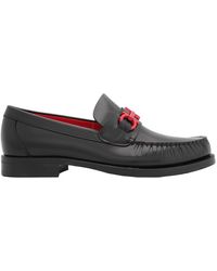 Ferragamo - Leather Gancini Loafers, Size 6 - Lyst