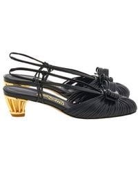 Ferragamo - Vara Cage-Heel Slingback Pumps - Lyst