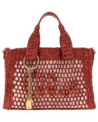 Chloé - Raffia Summer Banana Shopping Bag Gingerred Borse A Mano - Lyst