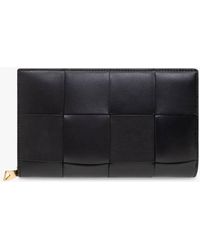 Bottega Veneta - Cassette Intrecciato Leather Zip-Around Wallet - Lyst