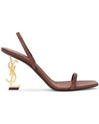 Saint Laurent - Opyum 85 Slingback Sandals, Brand Size 39 Us - Lyst