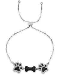 Kylie Harper - Sterling Cubic Zirconia Cz Doggy Paw & Bone Adjustable Bracelet - Lyst