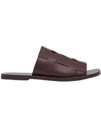 St. Agni - Woven Leather Flat Sandals, Brand Size 38 - Lyst