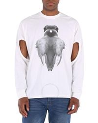 Burberry - Optic Swan Print Cut-out T-shirt - Lyst