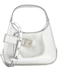 Ferragamo - Mini Metallic Arch Shoulder Bag - Lyst