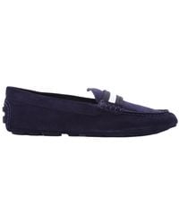 Bally - Midnight Kansan-U Calf Suede Driving Shoes - Lyst