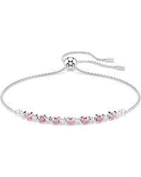 Swarovski - Matrix Bracelet, Round Cut, Rhodium Plated - Lyst