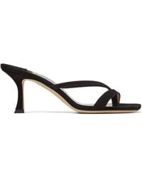 Jimmy Choo - Maelie 70 Suede Mules, Brand Size 34.5 Us - Lyst