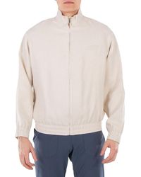 Gcds - Linen Blend Logo Tracktop, Brand Size 50 (Us - Lyst