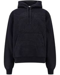 Burberry - Ekd Embroidered Cotton Blend Hoodie - Lyst