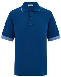 Ferragamo - Polo Ralph Lauren Contrast Sleeve Cotton Polo Shirt - Lyst