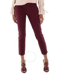 Polo Ralph Lauren - Burgandy Mid-Rise Tapered-Leg Trousers, Brand - Lyst