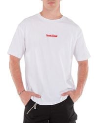 Gcds - Hotline Embroidered Cotton T-Shirt - Lyst