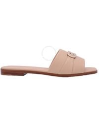 Ferragamo - Salvatore Ladies Leather Rhodes Gancini Flat Sandals - Lyst