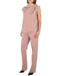 Tibi - Toffee Wool-Blend Cassius Suiting Slim Pants, Brand - Lyst