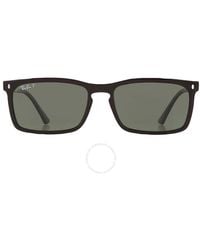 Ray-Ban - Polarized Green Rectangular Sunglasses Rb4435 901/58 59 - Lyst