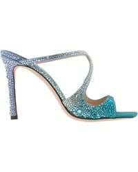 Jimmy Choo - Anise 95 Crystal-Embellished Mules, Brand Size 37 Us - Lyst