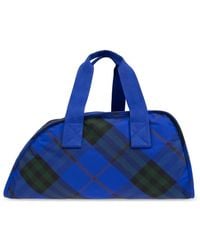 Burberry - Medium Shield Check Pattern Duffle Bag - Lyst