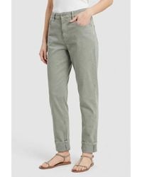 Brunello Cucinelli - Sage Cotton Relaxed Fit Trousers, Brand Size 34 (Us - Lyst