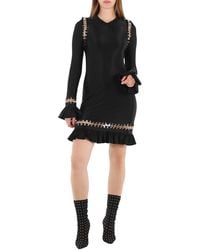 Burberry - Ladies Ring Pierced Stretch Jersey Mini Dress - Lyst