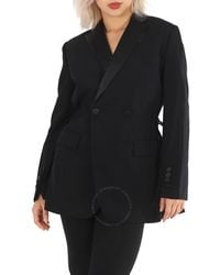 Burberry - Wool And Taffeta Cut-out Back Tuxedo Jacket - Lyst