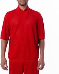 Burberry - Ekd Silk Cotton Mesh Polo Shirt - Lyst