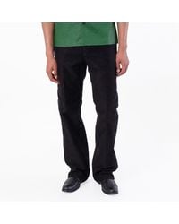 Ferragamo - Leather Tab Cotton Moleskin Jeans, Brand Size 48 (Us - Lyst