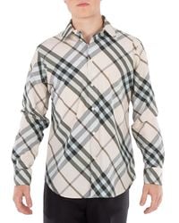 Burberry - Nova Check Jacquard Classic Collar Shirt - Lyst