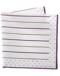 Brunello Cucinelli - Striped Cotton Pocket Square - Lyst