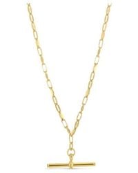 Tresorra - Sterling Plated Toggle Chain Necklace - Lyst